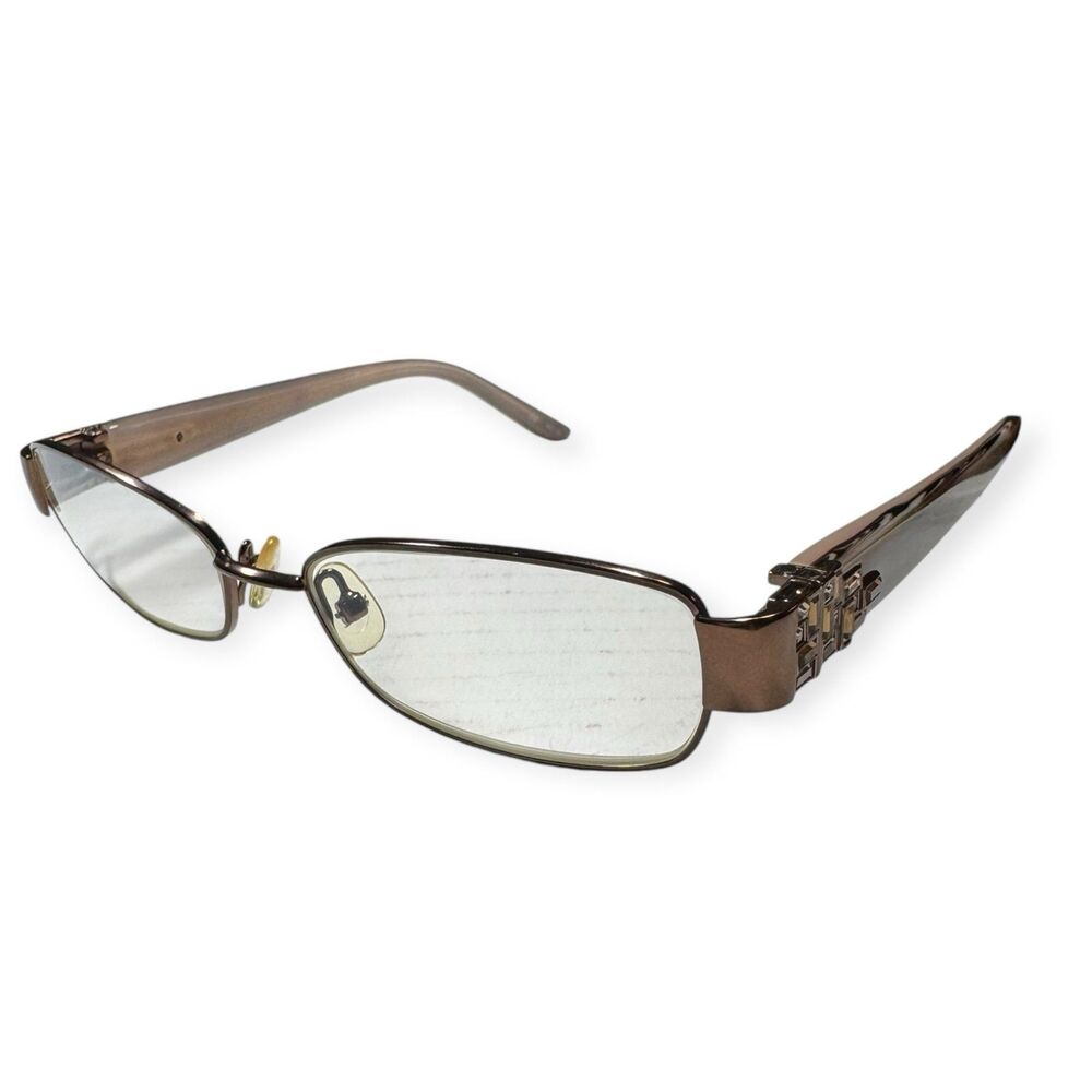 Badgley Mischka‎ Cellina Designer Eyeglasses Frames Brown Beige 52-16-130mm VTG